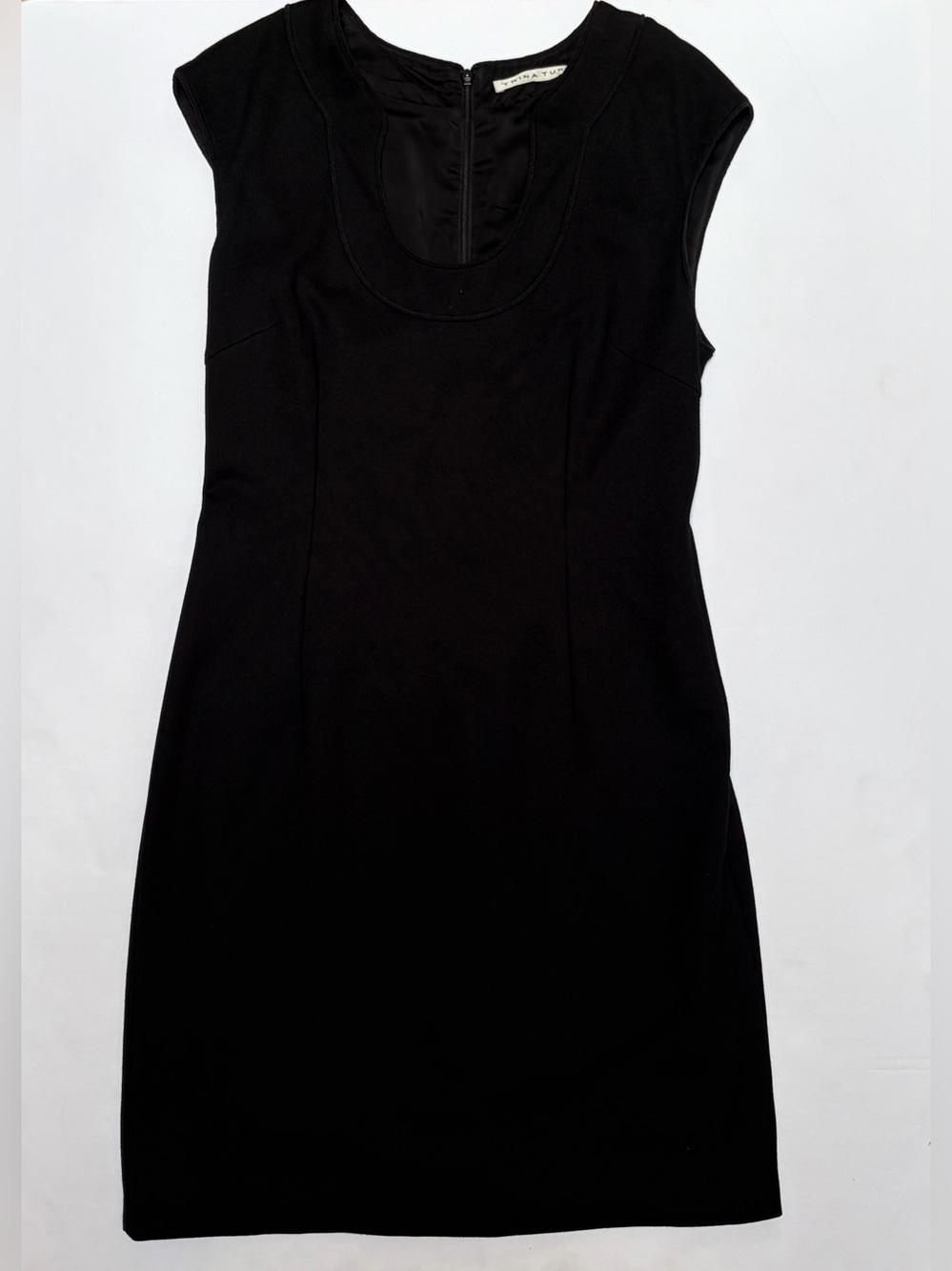 Trina Turk Black Cap-Sleeve Sheath Dress